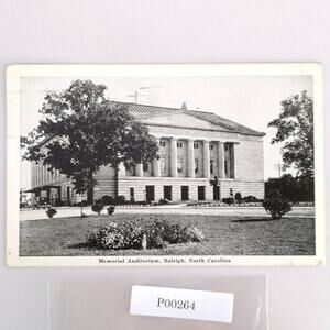 Vintage Postcard 1944 Memorial Auditorium Raleigh North Carolina NC B&W
